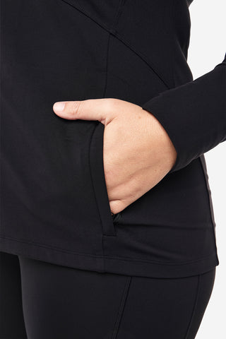 Zip Through Base Jacket - Black