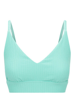 Byron Adjustable Bikini Top - Aqua Texture