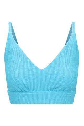Byron Adjustable Bikini Top - Blue Lagoon Texture