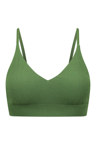 Byron Adjustable Bikini Top - Khaki Texture