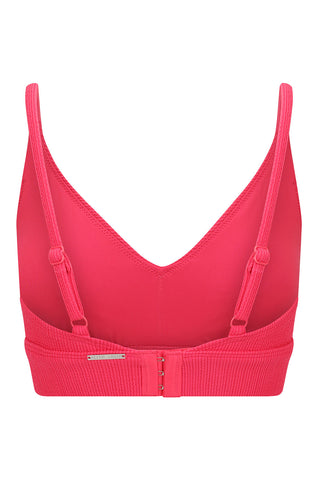 Byron Adjustable Bikini Top - Raspberry Texture