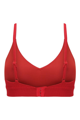 Byron Adjustable Bikini Top - Red Texture