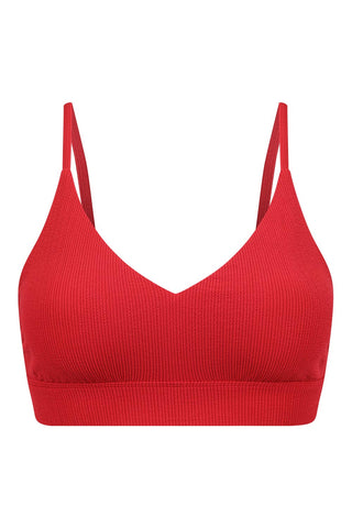 Byron Adjustable Bikini Top - Red Texture