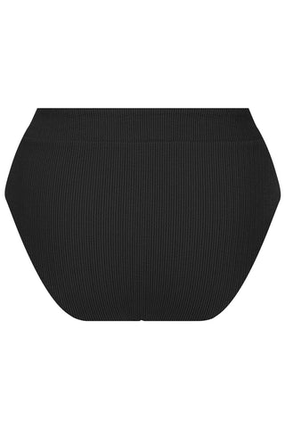 Byron High Waisted Bikini Bottom - Black Texture