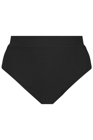 Byron High Waisted Bikini Bottom - Black Texture