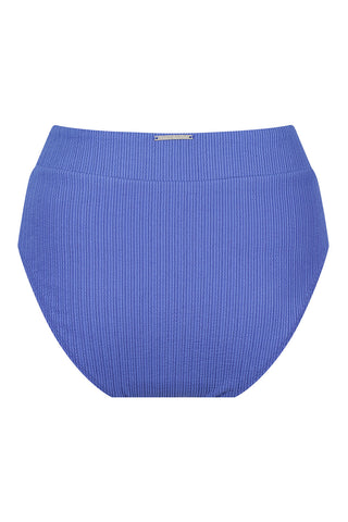 Byron High Waisted Bikini Bottom - Indigo Texture