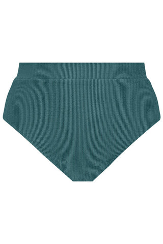 Byron High Waisted Bikini Bottom - Teal Texture