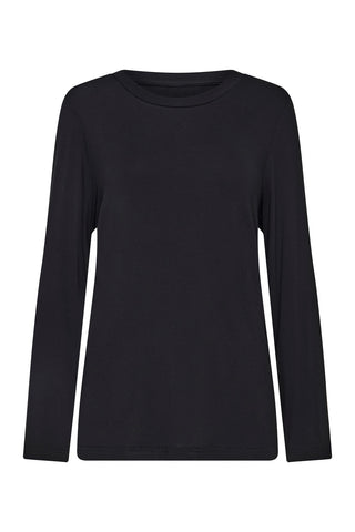 Classic Bamboo Long Sleeve Top - Black