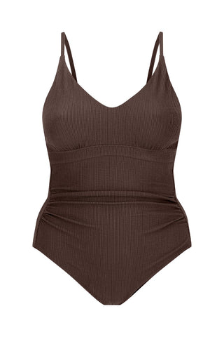 Coolum Core Support One Piece Swim - Espresso Texture