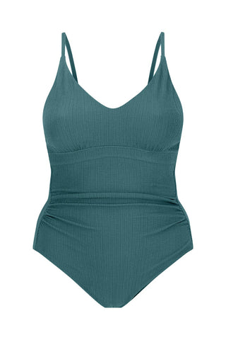 Coolum Core Support One Piece Swim - Teal Texture