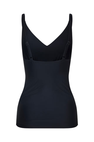 Coolum Tankini Top - Smooth Black