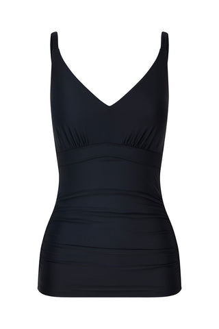 Coolum Tankini Top - Smooth Black