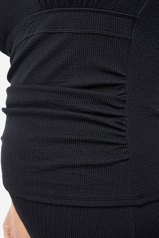 Coolum Tankini Top - Black Texture
