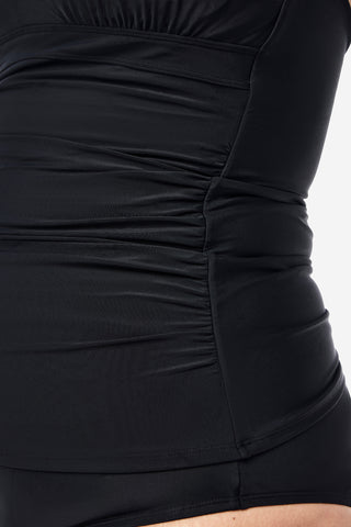Coolum Tankini Top - Smooth Black