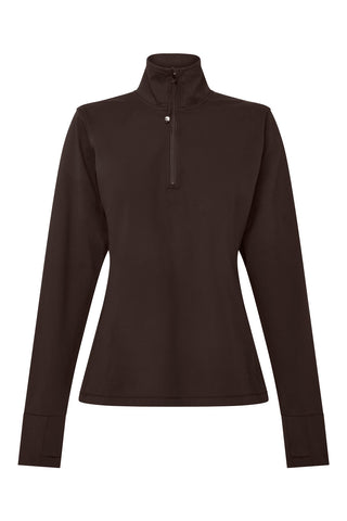 Quarter Zip Base Top - Espresso