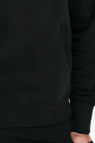 Rec Organic Fleece Half Zip Jumper - Black