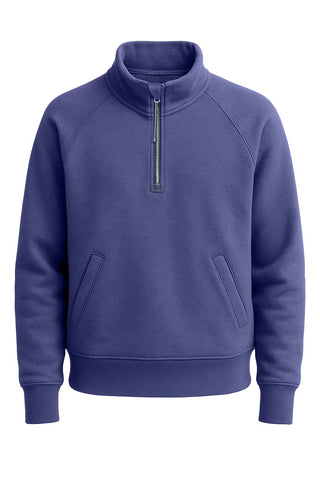 Rec Organic Fleece Half Zip Jumper - Dusk