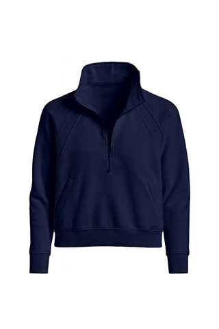 Rec Organic Fleece Half Zip Jumper - Navy