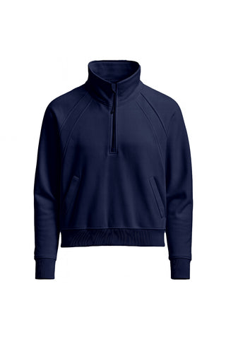 Rec Organic Fleece Half Zip Jumper - Navy