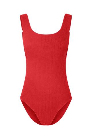 Sorrento Core Support One Piece Swim - Red Texture
