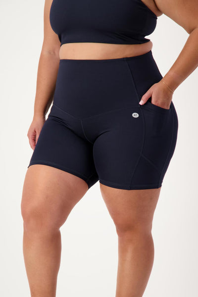 high waisted 5 inch biker shorts