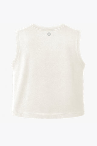 Perform Lightweight Cropped Tank - Oat White