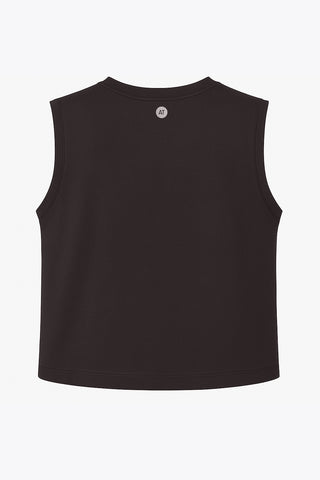 Perform Lightweight Cropped Tank - Espresso