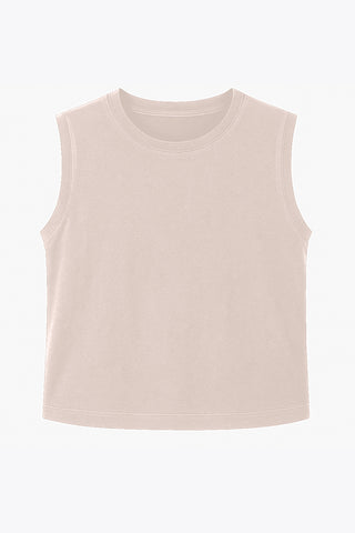 Perform Lightweight Cropped Tank - Mocha