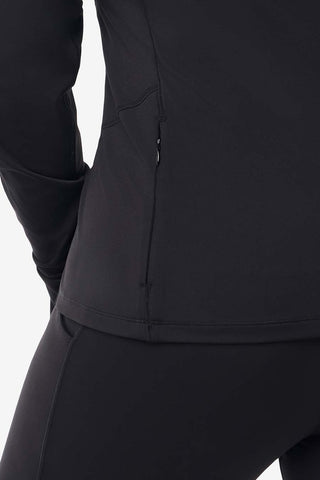 Quarter Zip Base Top - Black