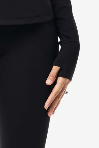 Quarter Zip Base Top - Black