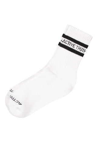1/4 Crew Socks - Logo - White