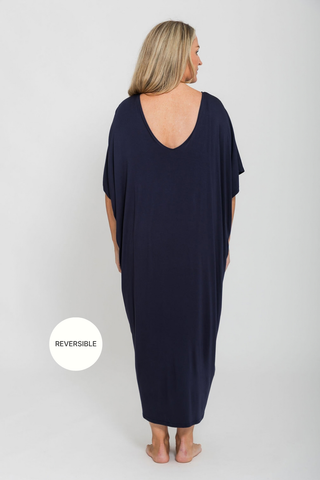 Bamboo Kaftan - Navy