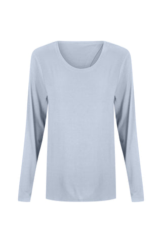 Bamboo Long Sleeve with Back Tie - Coastal Blue