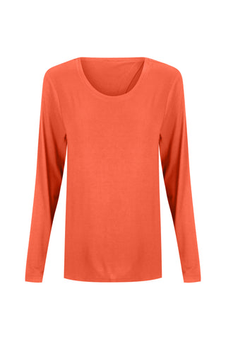 Bamboo Long Sleeve with Back Tie - Coral