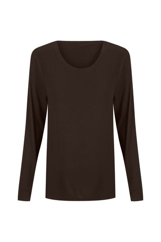 Bamboo Long Sleeve with Back Tie - Espresso