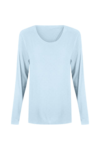 Bamboo Long Sleeve with Back Tie - Sky Blue