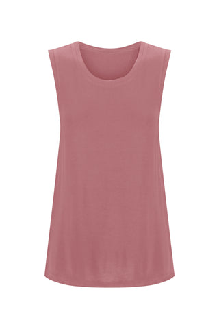Bamboo Tank with Back Tie - Rosewood