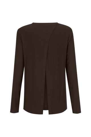 Bamboo Long Sleeve with Back Tie - Espresso
