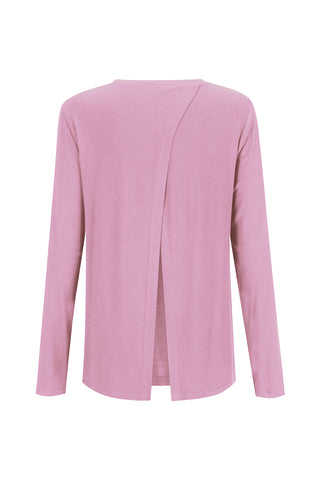 Bamboo Long Sleeve with Back Tie - Lavender