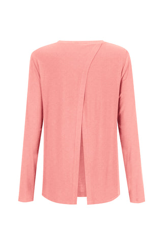 Bamboo Long Sleeve with Back Tie - Plum