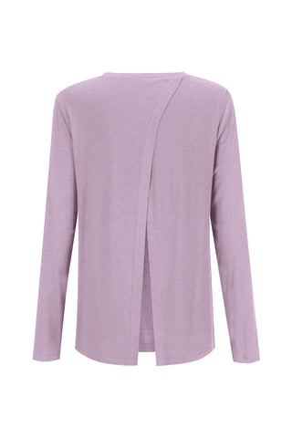 Bamboo Long Sleeve with Back Tie - Purple Haze
