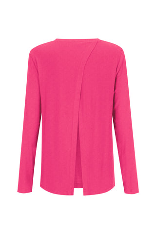 Bamboo Long Sleeve with Back Tie - Raspberry