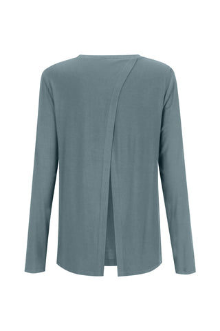 Bamboo Long Sleeve with Back Tie - Sage