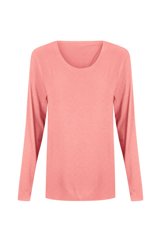 Bamboo Long Sleeve with Back Tie - Plum