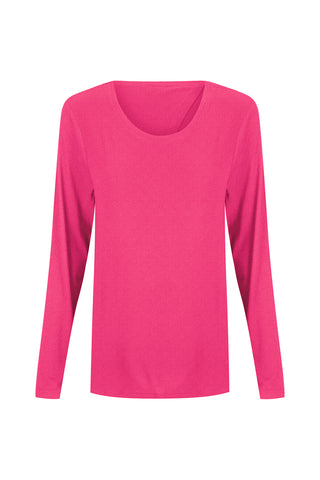 Bamboo Long Sleeve with Back Tie - Raspberry