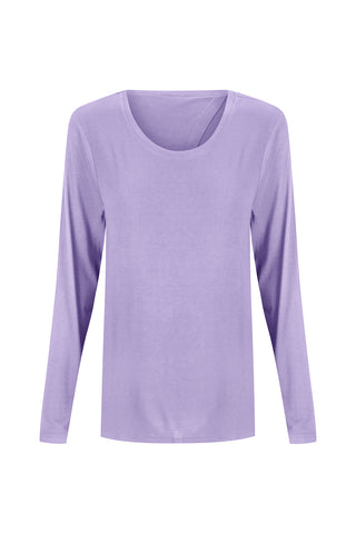 Bamboo Long Sleeve with Back Tie - Violet