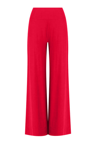 Bamboo Palazzo Pant - Red