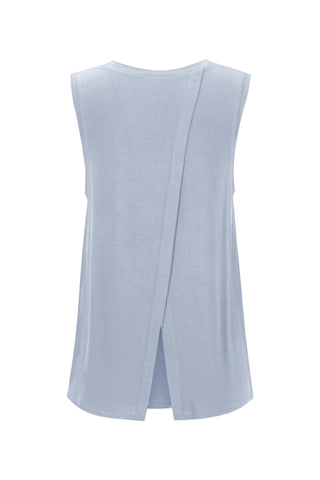 Bamboo Tank with Back Tie - Coastal Blue