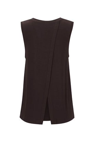 Bamboo Tank with Back Tie - Espresso