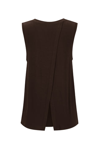 Bamboo Tank with Back Tie - Espresso